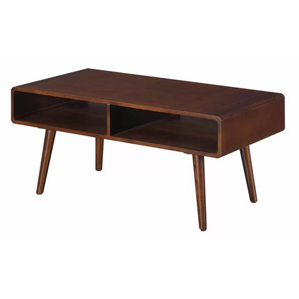 Sheesham Wood Coffee Table with 2 Shelf for Living Room in Walnut Finish