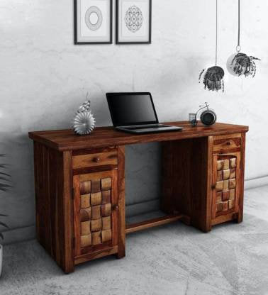 Solid wood Writing Desk in natural Finish for Study Room