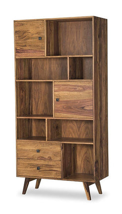 Sheesham wood Bookshelf for Study Room in Brown Finish